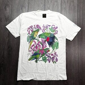 Vintage Guy Harvey 1990s Birds Jamaica Shirt White Medium Single Stitch